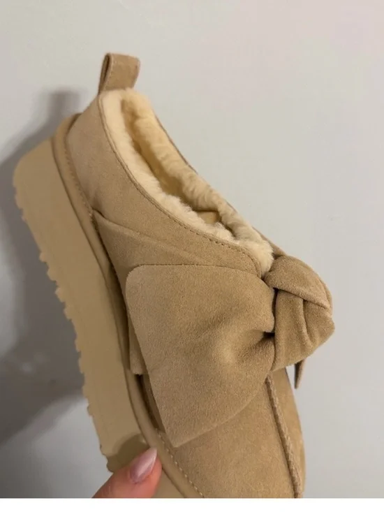 UGG Slip-On Bow Platform Mule in Sand - Picture 2 of 2